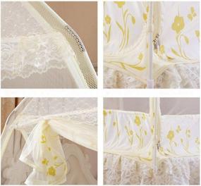 img 2 attached to Yellow Mosquito Net Bed Tent Canopy Curtains With Stand - Perfect For Twin, Full, Or Queen Beds - By CdyBox