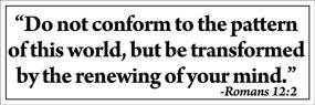 img 4 attached to Romans 12 Conform Transform Sticker
