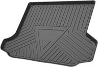 🌊 waterproof rubber equinox cargo liner for 2018-2022 gmc terrain & chevrolet chevy equinox - trunk tray floor protector mat, black logo