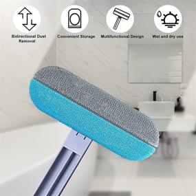 img 1 attached to Professional 4-in-1 Jeosisy Window Screen Cleaning Brush: Mini Window Cleaner Brush with Squeegee & Mesh Screen Cleaner - Multifunctional Tool for Household Window Squeegee Cleaning