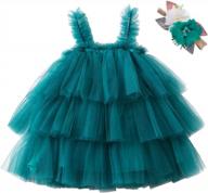 adorable tutu tulle dress with flower headband for baby girls' weddings and birthdays logo