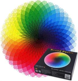img 4 attached to Rainbow Gradient Puzzle: 1000 Piece Game For Intellectual Fun - Great For Adults And Kids