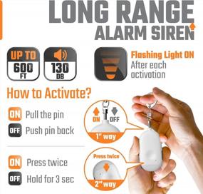 img 2 attached to WETEN Rechargeable Self Defense Keychain Alarm: 130DB Emergency Siren With LED Light For Personal Safety