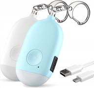 weten rechargeable self defense keychain alarm: 130db emergency siren with led light for personal safety logo