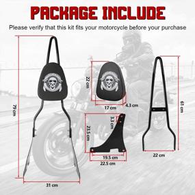 img 3 attached to Enhance Your Harley Riding Experience With INNOGLOW'S Detachable Rear Sissy Bar Backrest!