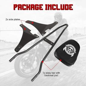 img 2 attached to Enhance Your Harley Riding Experience With INNOGLOW'S Detachable Rear Sissy Bar Backrest!