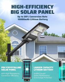 img 1 attached to Outdoor Solar Powered Street Light With Motion Sensor - Lovus 400W Solar LED Street Light For Garage, Driveway, And Parking Lot - ST40-039 Solar Pole Light