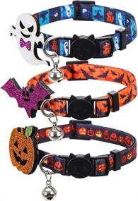 img 4 attached to Lamphyface Halloween Collar Breakaway Adjustable Cats ~ Collars, Harnesses & Leashes