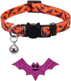 img 1 attached to Lamphyface Halloween Collar Breakaway Adjustable Cats ~ Collars, Harnesses & Leashes