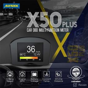 img 3 attached to Advanced OBDII Speedometer KMH MPH Head Up Display with Battery Voltage, Engine Charging Voltages, Temperature & Overspeed Alarm - Perfect OBD2 Scanner for 12V Petrol Diesel Vehicles