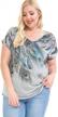 leebe dolman short sleeve print top for women and plus sizes (small-5x) - perfect for fashionable comfort logo