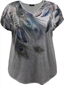 img 2 attached to LEEBE Dolman Short Sleeve Print Top For Women And Plus Sizes (Small-5X) - Perfect For Fashionable Comfort