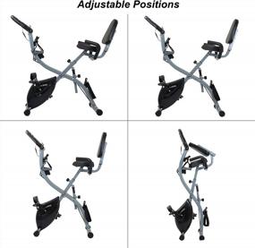 img 1 attached to 3-In-1 Xspec Recumbent Upright Folding Exercise Bike With Resistance Bands, Phone/Tablet Holder And LCD Display. 16-Level Magnetic Resistance For Indoor Cycling