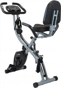 img 3 attached to 3-In-1 Xspec Recumbent Upright Folding Exercise Bike With Resistance Bands, Phone/Tablet Holder And LCD Display. 16-Level Magnetic Resistance For Indoor Cycling