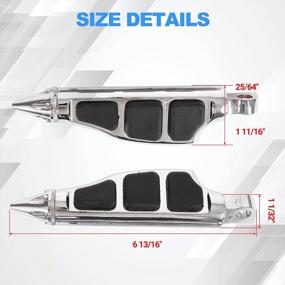 img 3 attached to Upgrade Your Harley With OXMART Chrome Spike Stiletto Motorcycle Foot Pegs Kit - Anti-Skid & Easy To Install!
