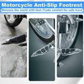 img 1 attached to Upgrade Your Harley With OXMART Chrome Spike Stiletto Motorcycle Foot Pegs Kit - Anti-Skid & Easy To Install!