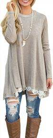 img 1 attached to Chic And Elegant: WEKILI Women'S Long Sleeve Lace Tunic Blouse