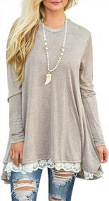 img 4 attached to Chic And Elegant: WEKILI Women'S Long Sleeve Lace Tunic Blouse