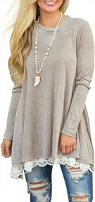 img 3 attached to Chic And Elegant: WEKILI Women'S Long Sleeve Lace Tunic Blouse