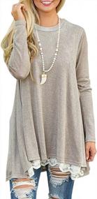 img 2 attached to Chic And Elegant: WEKILI Women'S Long Sleeve Lace Tunic Blouse