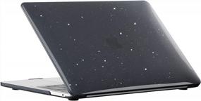 img 1 attached to Compatible MacBook Air 13 Inch Case M1 A2337/A2179/A1932 2018-2022 - Se7Enline Crystal Glitter Bling Shining Laptop Hard Shell W/Keyboard Cover Skin, Black
