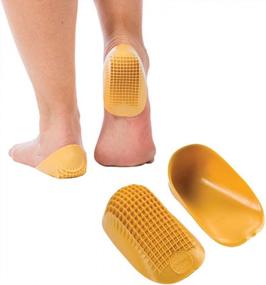 img 4 attached to Tuli'S Classic Heel Cups Cushion Inserts For Shock Absorption And Plantar Fasciitis & Heel Pain Relief - Made In USA, Large 2 Pairs