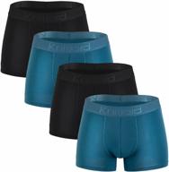 mens trunk underwear bamboo ultra soft and breathable boxer briefs no fly 3 or 4 pack logo