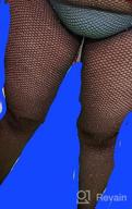 img 1 attached to Plus Size Fishnet Tights - 2 Pairs Sexy Black Sparkle Diamonds review by Glenda Vollan