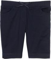 👖 nautica school uniform skinny bermuda girls' pants & capris: stylish and comfy attire for students logo