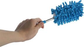 img 2 attached to 🧹 4 Pack Hand Washable Microfiber Feather Duster with Extendable Pole, Replaceable Head - Ideal for Car, Office, Computer, Furniture, AC, Ceiling Fan Cleaning