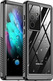 img 4 attached to Temdan Samsung Galaxy S21 Ultra Case, [With Built-In Screen Protector & Camera Protector] [Full Body Waterproof] [Shockproof] [Dustproof] [Anti-Scratched] Clear Phone Case For S21 Ultra Case 5G Black