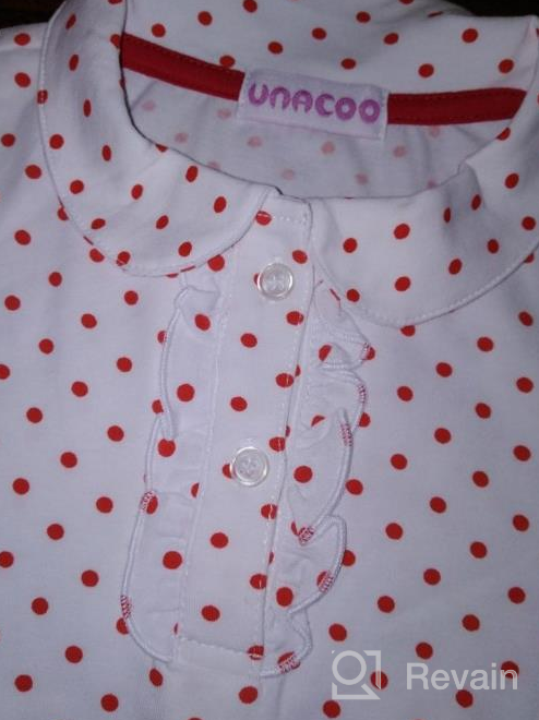 img 1 attached to UNACOO Toddler Cotton Sleeves Collar Girls' Clothing in Tops, Tees & Blouses review by John Souza