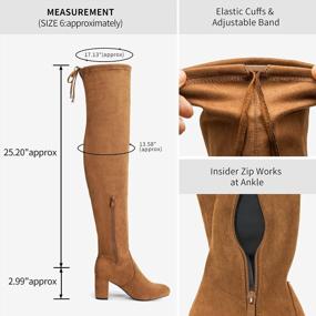 img 1 attached to Vepose Women'S 992 Suede Thigh High Boots With Inner Zipper For Over The Knee Style