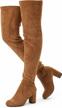 vepose women's 992 suede thigh high boots with inner zipper for over the knee style logo