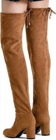 img 2 attached to Vepose Women'S 992 Suede Thigh High Boots With Inner Zipper For Over The Knee Style