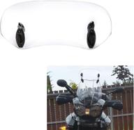 🏍️ enhance your motorcycle riding experience with duilu universal clip-on windshield extension spoiler wind deflector (clear, small) логотип