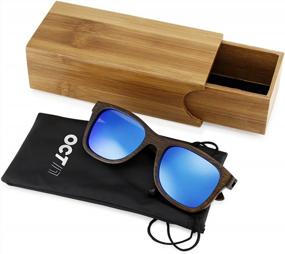 img 1 attached to Bamboo Polarized Sunglasses For Men & Women | Real Wood Frame | Oct17 Eyewear Collection