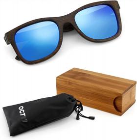 img 2 attached to Bamboo Polarized Sunglasses For Men & Women | Real Wood Frame | Oct17 Eyewear Collection