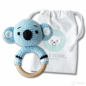 img 4 attached to Hello Teddio Rattle Teething Neutral Baby Care