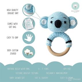 img 3 attached to Hello Teddio Rattle Teething Neutral Baby Care