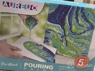 img 1 attached to Create Stunning Artwork With AUREUO'S High Flow Acrylic Pouring Paint Set - Includes 4 Colors And Silicone Oil For Vibrant Results On Canvas, Rock, Ceramic, Wood, Glass And More! review by David Boulanger