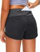 women's 3 inch quick-dry running shorts with zipper pocket - perfect for gym & athletic workouts! logo