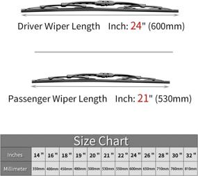 img 3 attached to 🚗 OTUAYAUTO Factory Aftermarket Windshield Wiper Blades for Honda Pilot 2003-2008, Odyssey 1999-2004 - 24"+21" Front Window Wiper Replacement