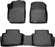 🚗 smartliner custom fit 2 row black floor mats - compatible with 2018-2022 hyundai kona (excludes electric models) логотип