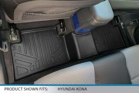 img 1 attached to 🚗 SMARTLINER Custom Fit 2 Row Black Floor Mats - Compatible with 2018-2022 Hyundai Kona (Excludes Electric Models)