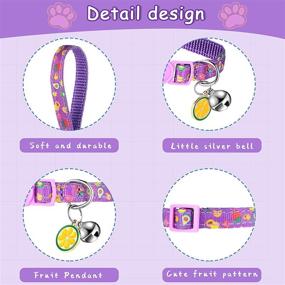 img 2 attached to 🐱 12-Piece Breakaway Cat Collar Set with Bell, Summer Fruit Patterns Pendants, and Safety Adjustability – Perfect for Pet Decoration (Small Size)