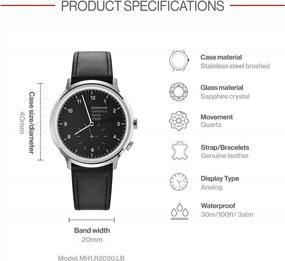 img 2 attached to Mondaine Men'S Helvetica Swiss-Quartz Watch With Leather Strap | MH1.R2020.LB | Black