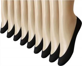 img 4 attached to Step Up Your Sock Game With Caudblor'S 9 Pack Women'S Ultra Low No Show Liner Socks For Flats And High Heels