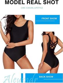 img 1 attached to Aleumdr Swimwear Swimsuits Backless Monokini Women's Clothing at Swimsuits & Cover Ups