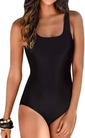 img 4 attached to Aleumdr Swimwear Swimsuits Backless Monokini Women's Clothing at Swimsuits & Cover Ups